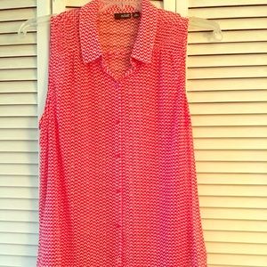 a.n.a. Sheer orange blouse